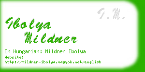 ibolya mildner business card